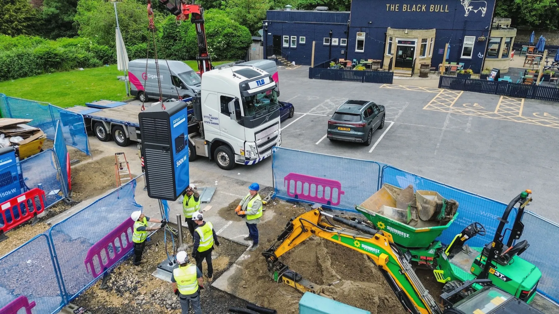 Building the Black Bull charging hub, Newcastle upon Tyne