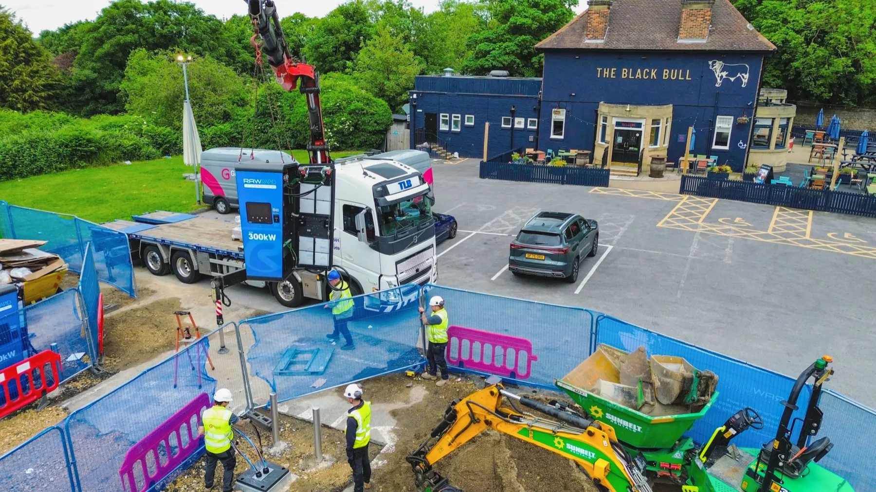 Building the Black Bull charging hub, Newcastle upon Tyne