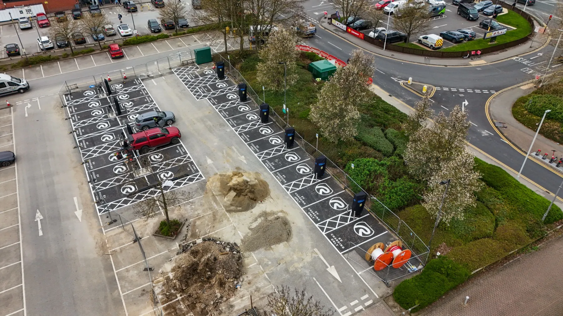 Cardigan Fields, EV charging hub, Leeds
