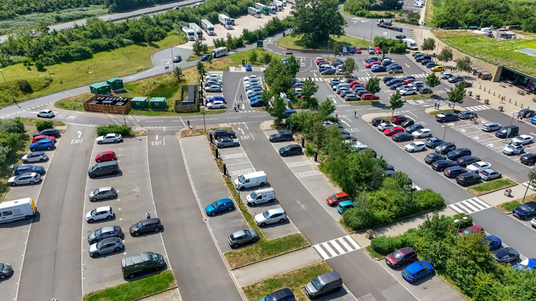 Gloucester Services northbound, EV charging hub