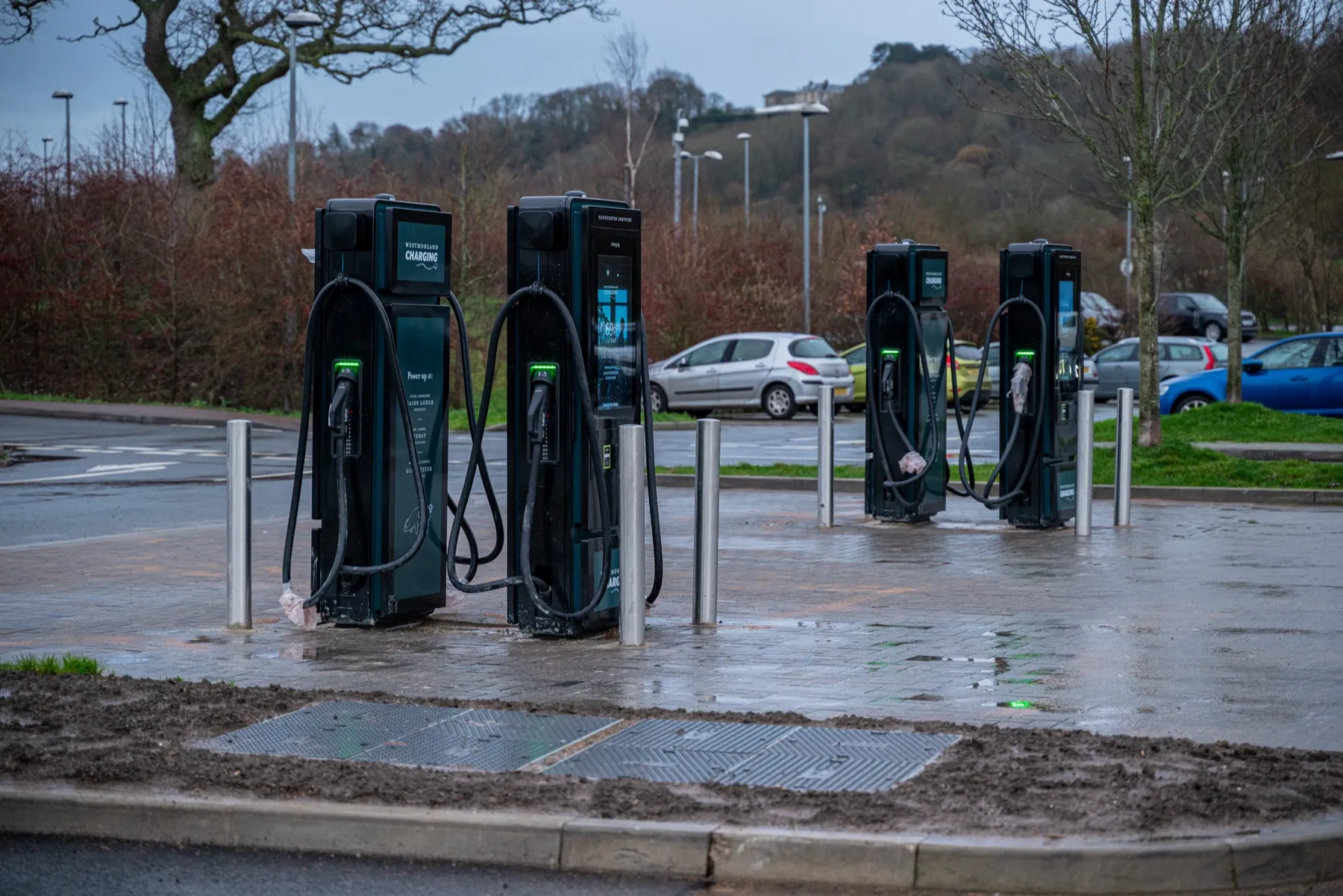 Gloucester Services southbound, EV charging hub
