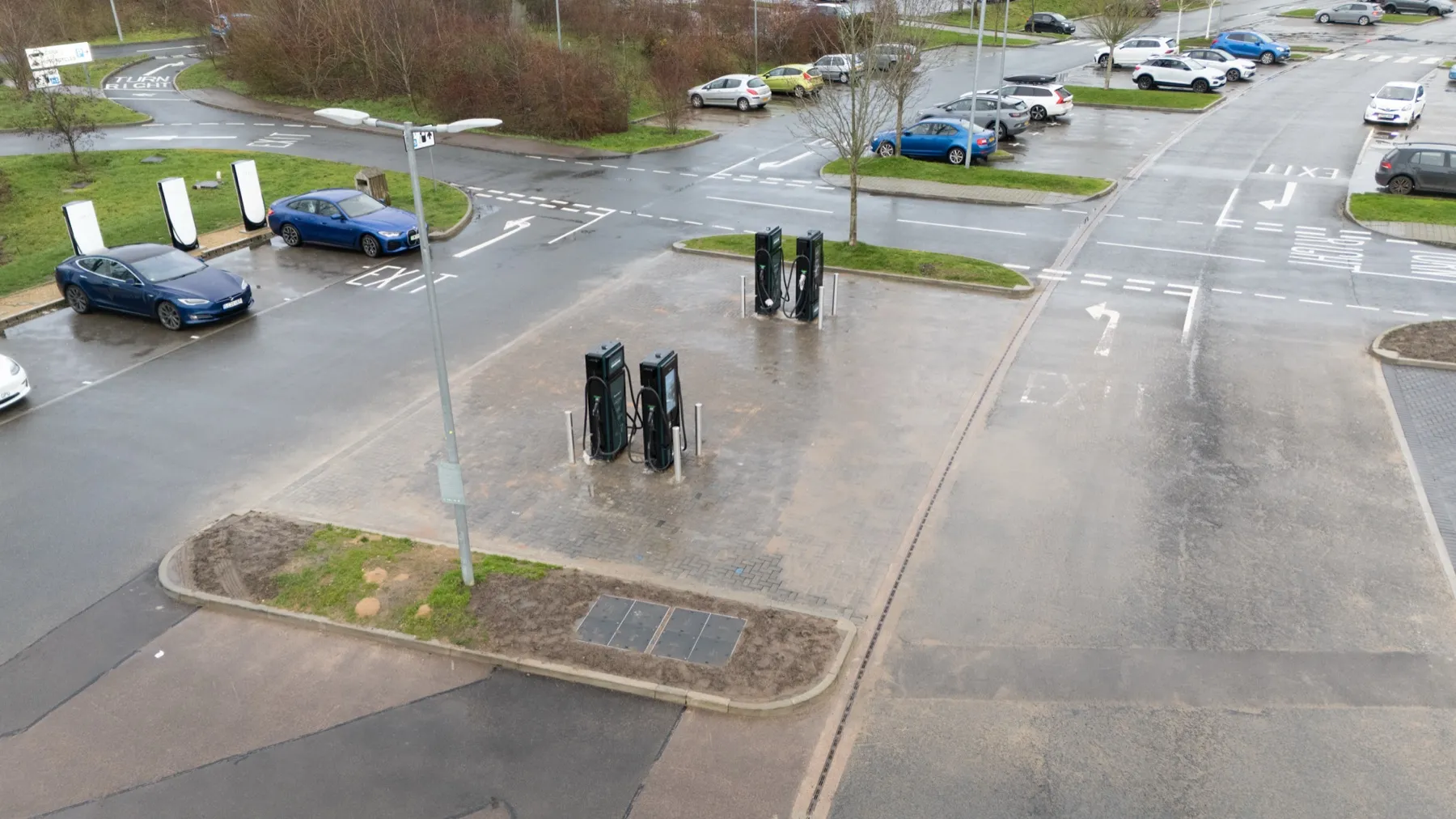 Gloucester Services southbound, EV charging hub