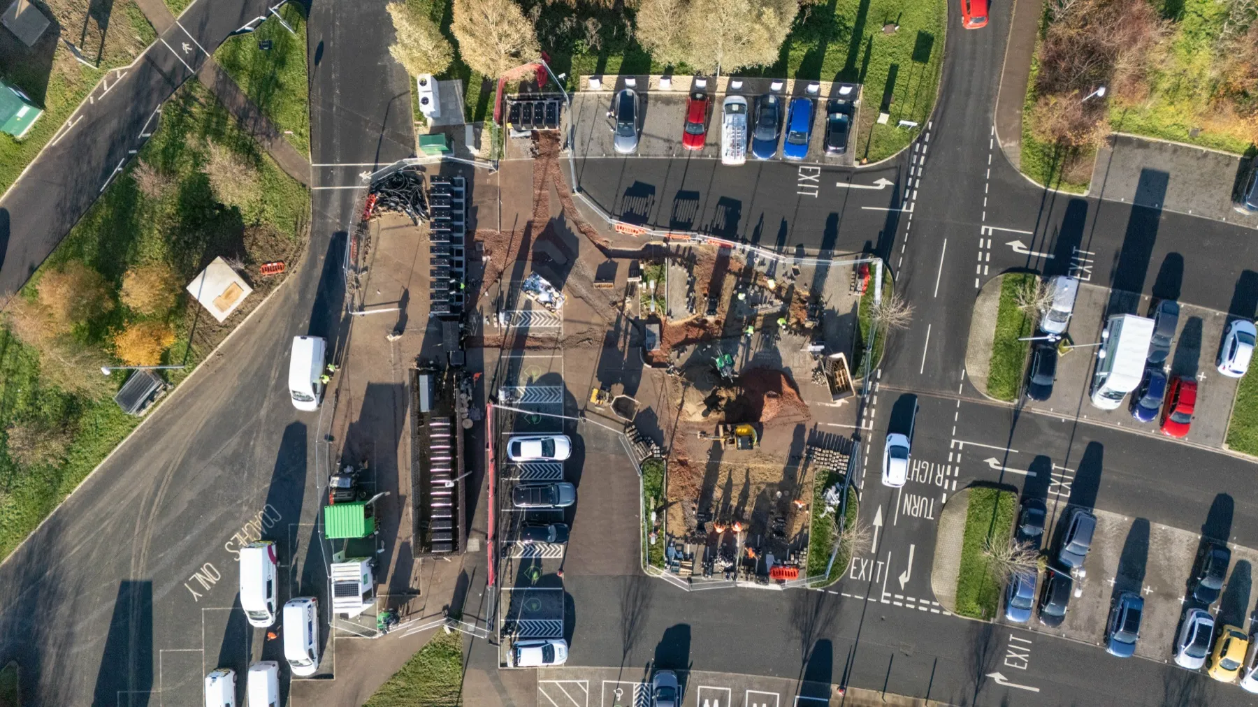 Gloucester Services southbound, EV charging hub
