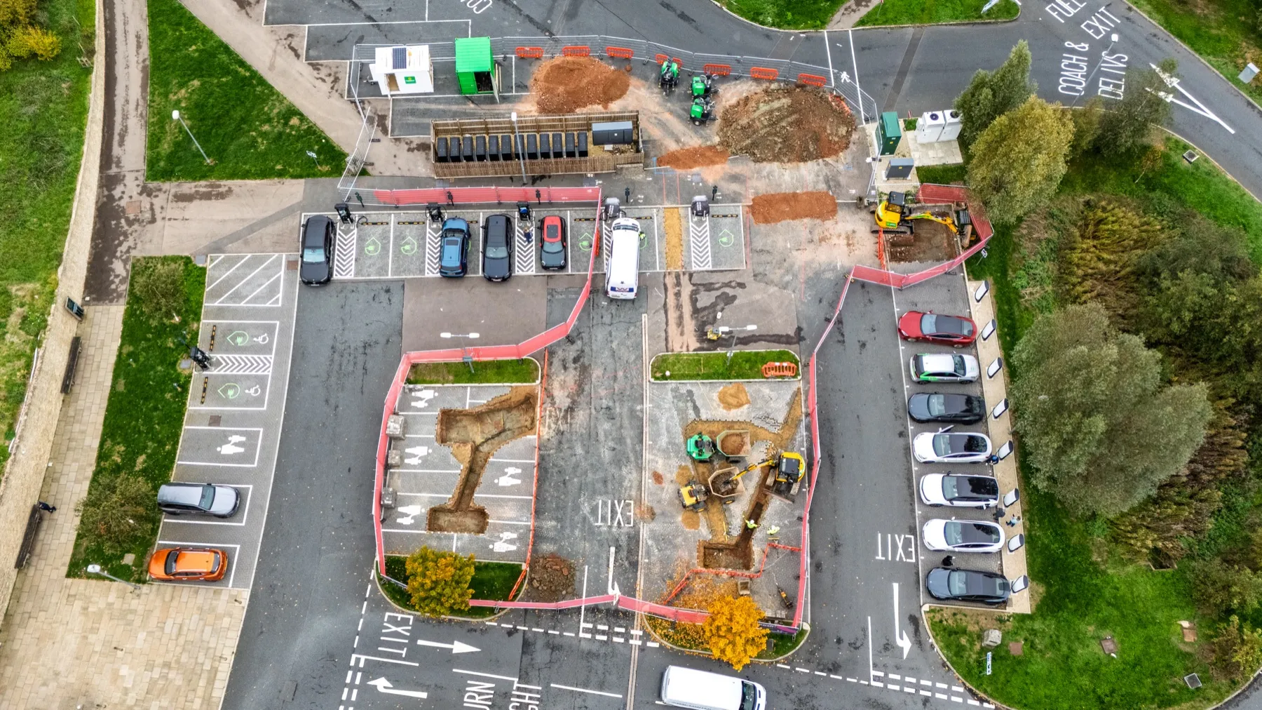 Gloucester Services southbound, EV charging hub