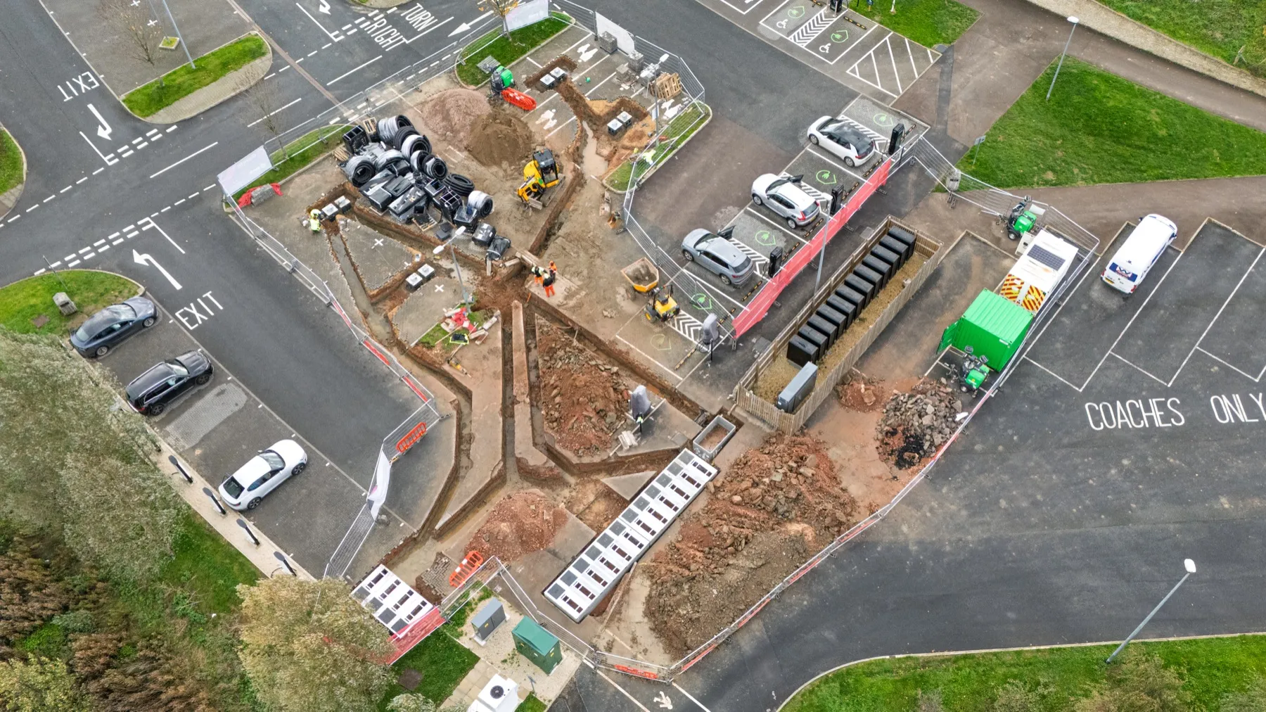 Gloucester Services southbound, EV charging hub