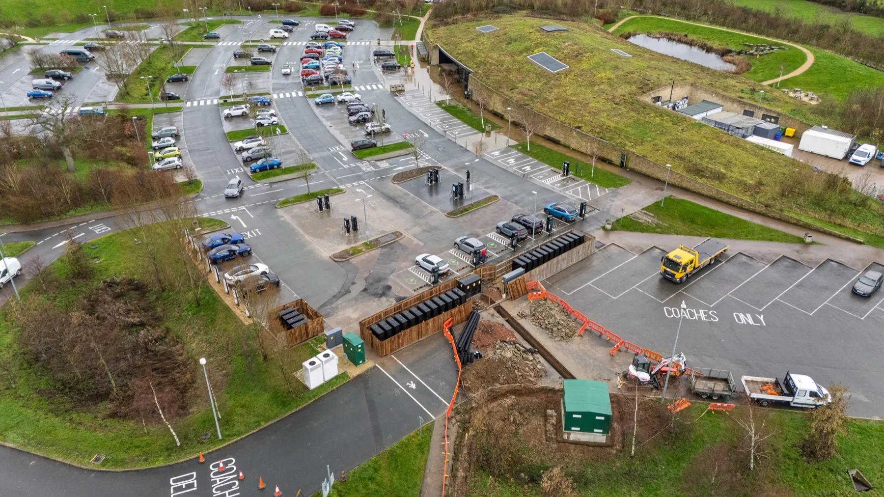 Gloucester Services southbound, EV charging hub