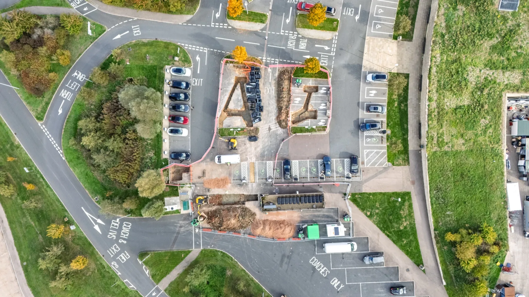 Gloucester Services southbound, EV charging hub