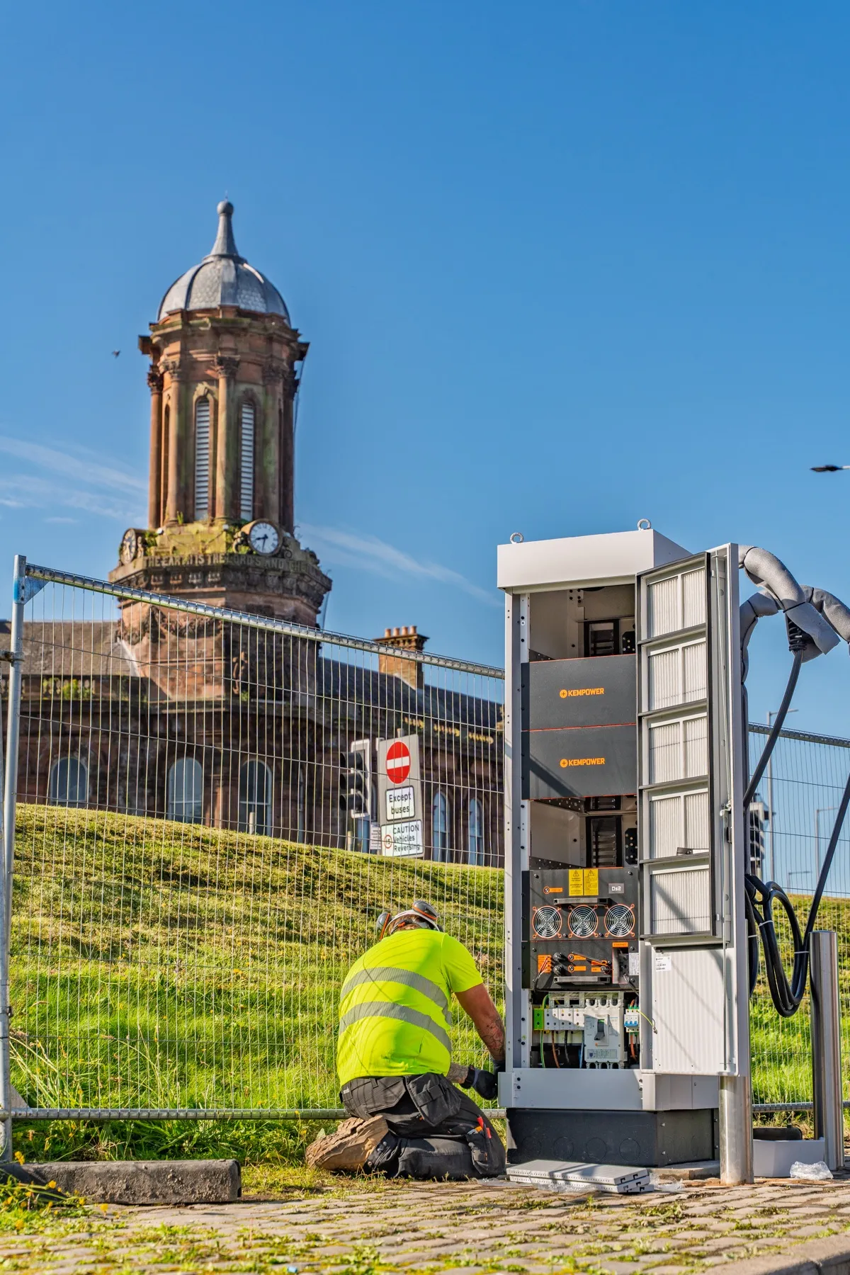 Kilmarnock Bus Station, depot charging & HV cable installation