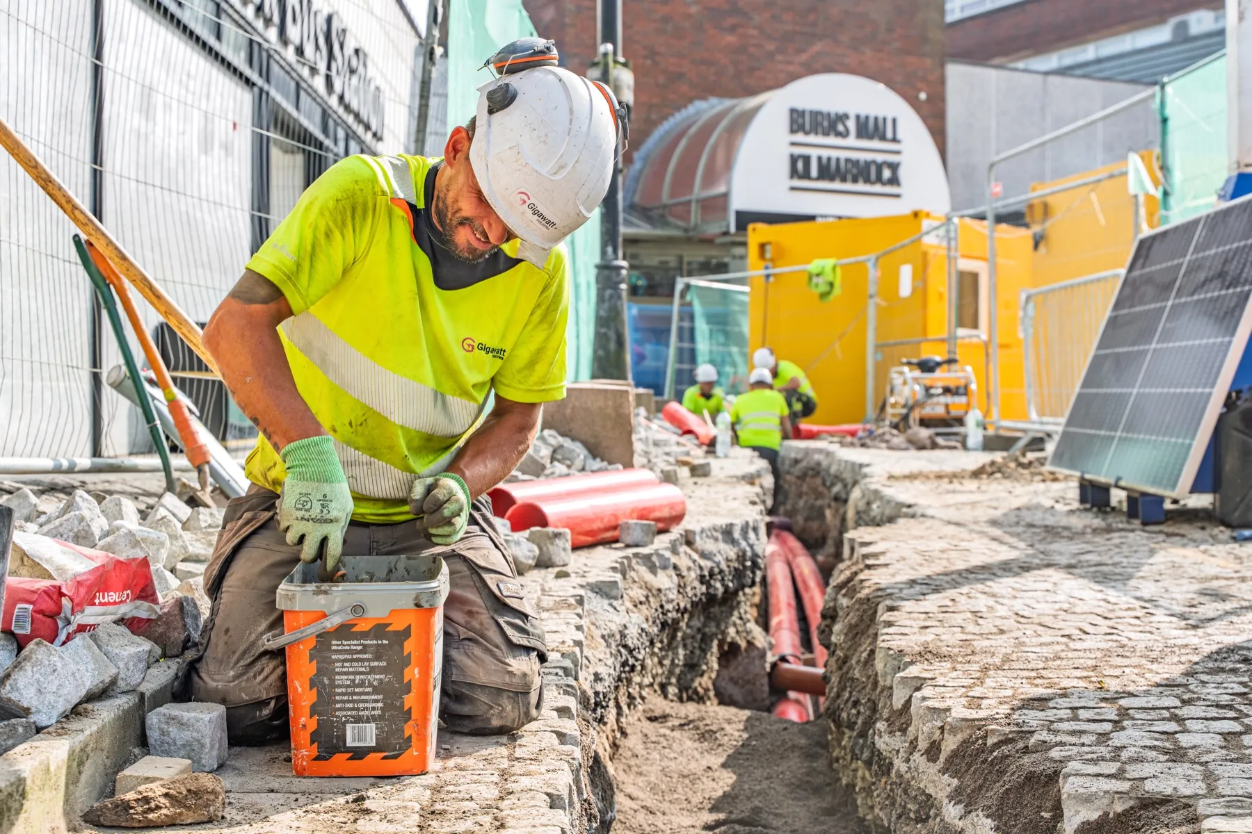 Kilmarnock Bus Station, depot charging & HV cable installation