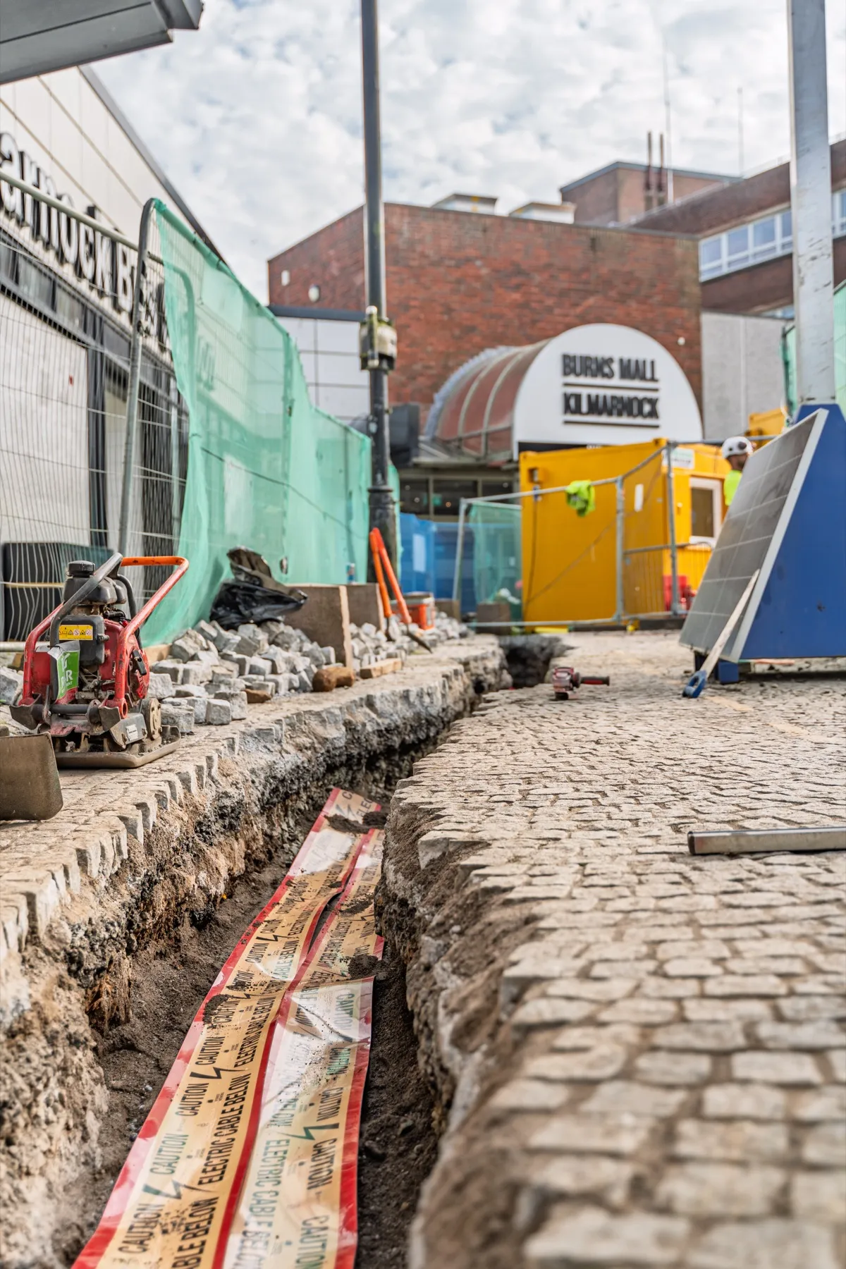 Kilmarnock Bus Station, depot charging & HV cable installation