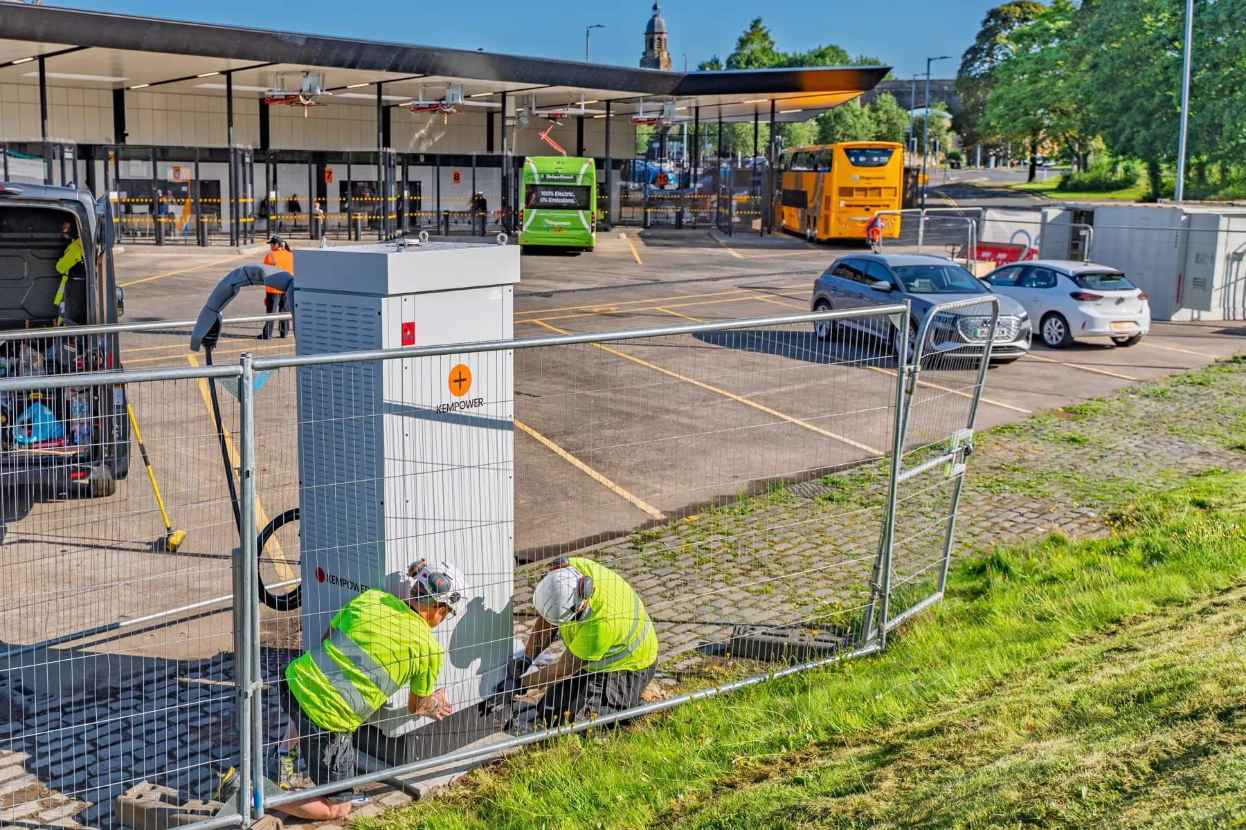 Kilmarnock Bus Station, depot charging & HV cable installation