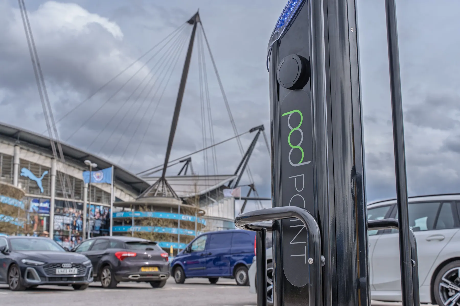 Manchester Etihad Stadium, workplace EV charging