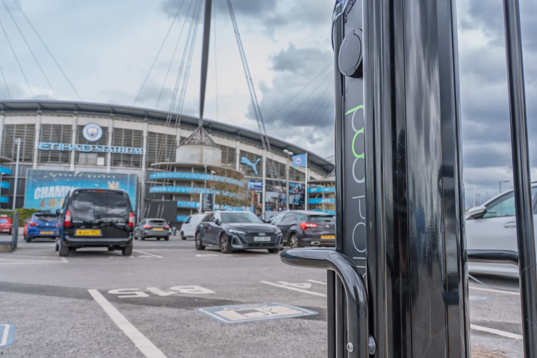 Manchester Etihad Stadium, workplace EV charging