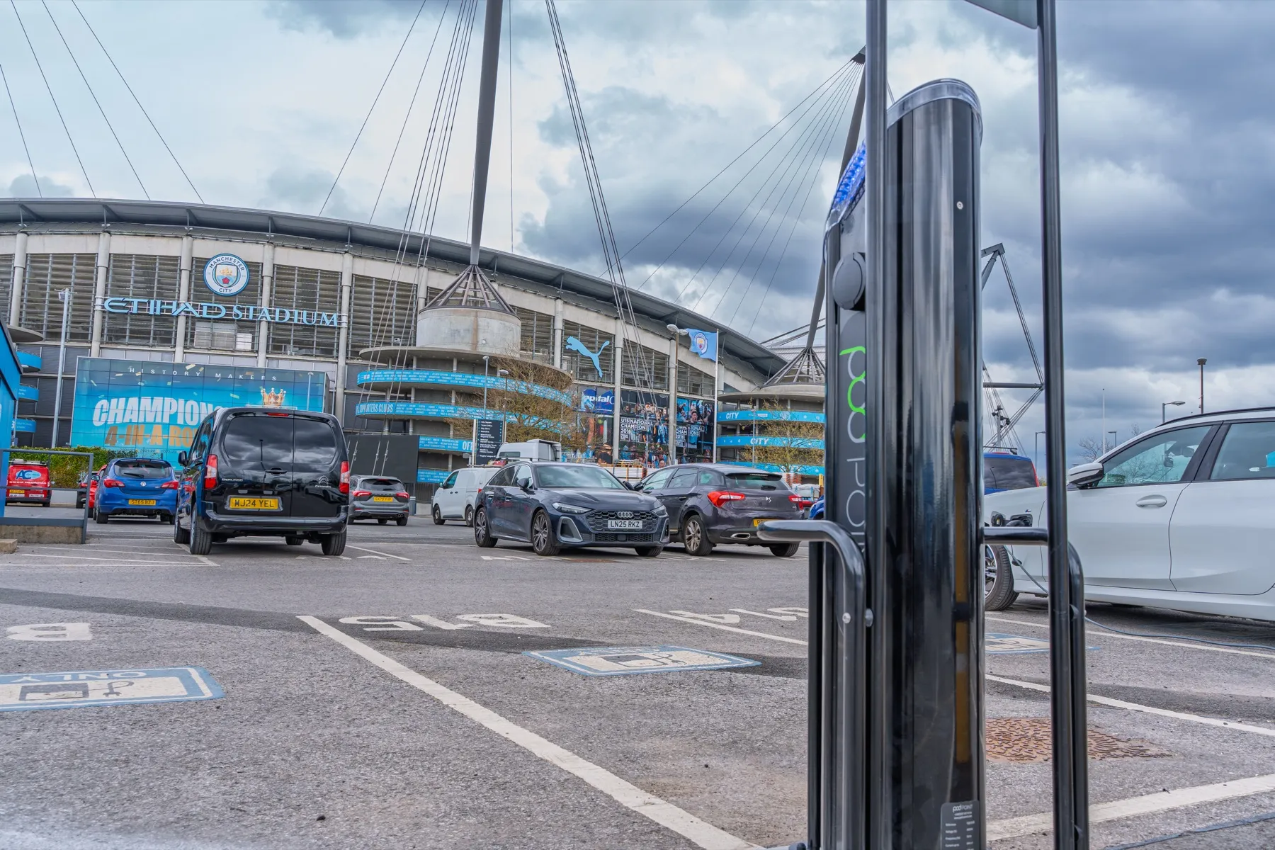 Manchester Etihad Stadium, workplace EV charging