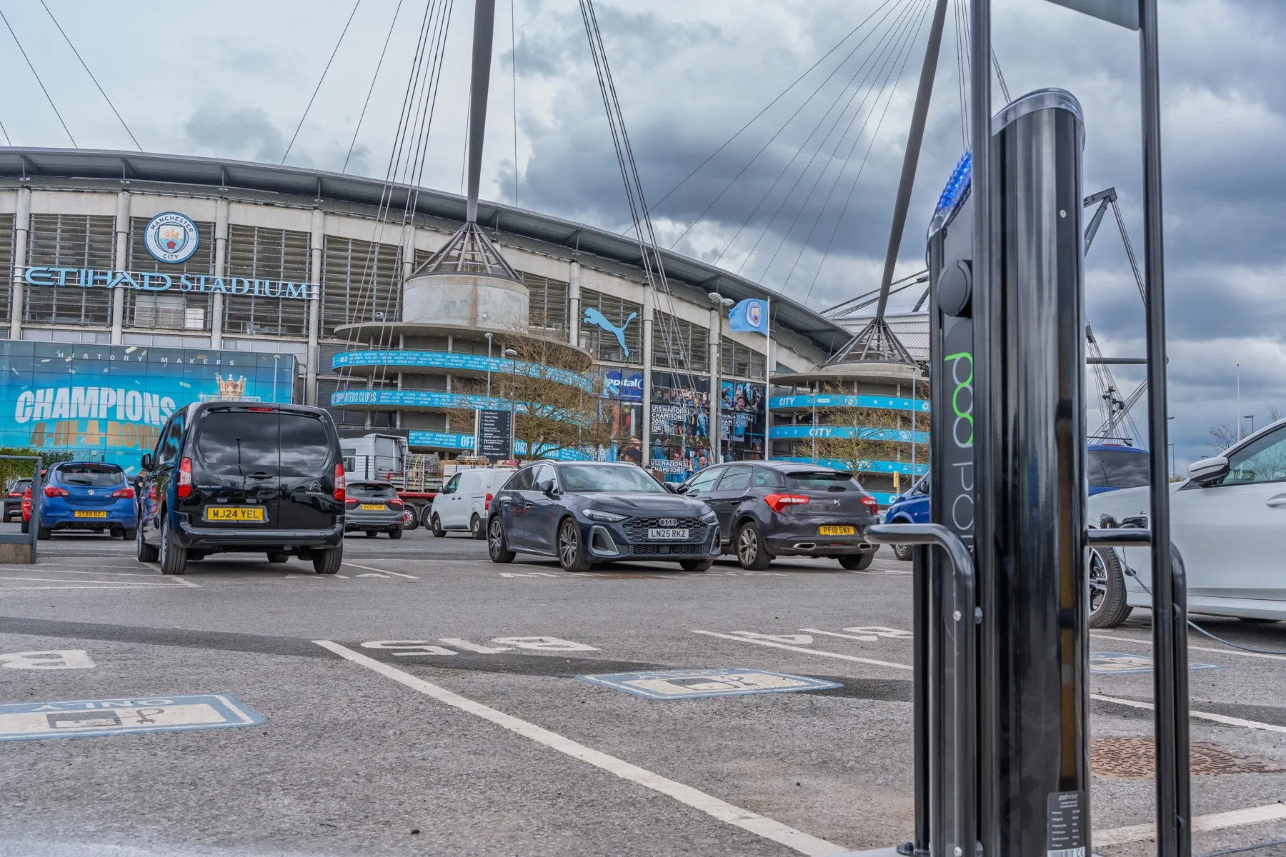 Manchester Etihad Stadium, AC Charging project by Gigawatt