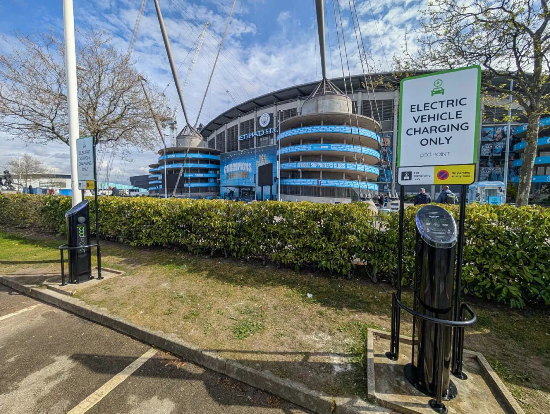 Manchester Etihad Stadium, workplace EV charging