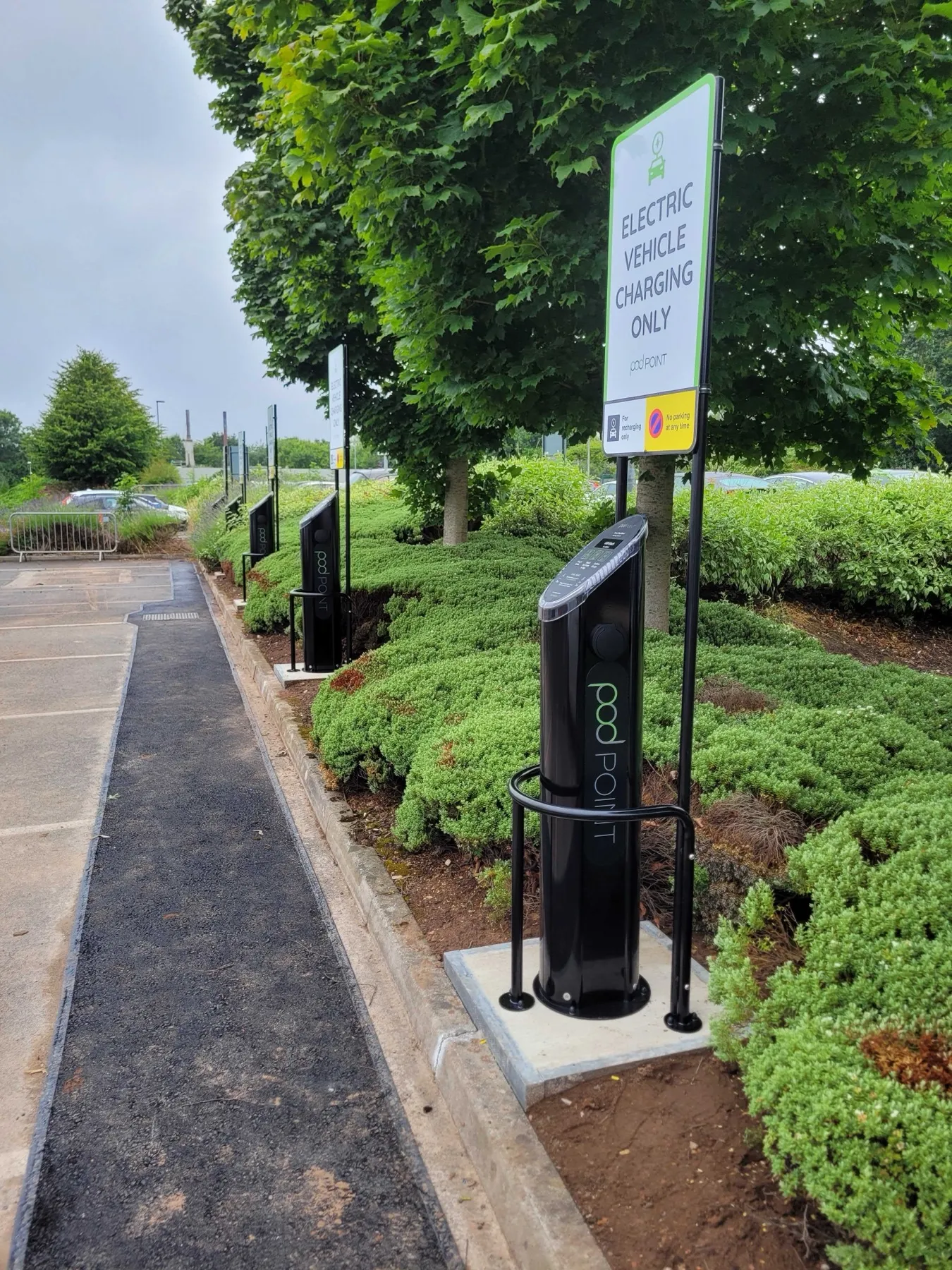Sherwood Hospital, EV charging for staff and visitors