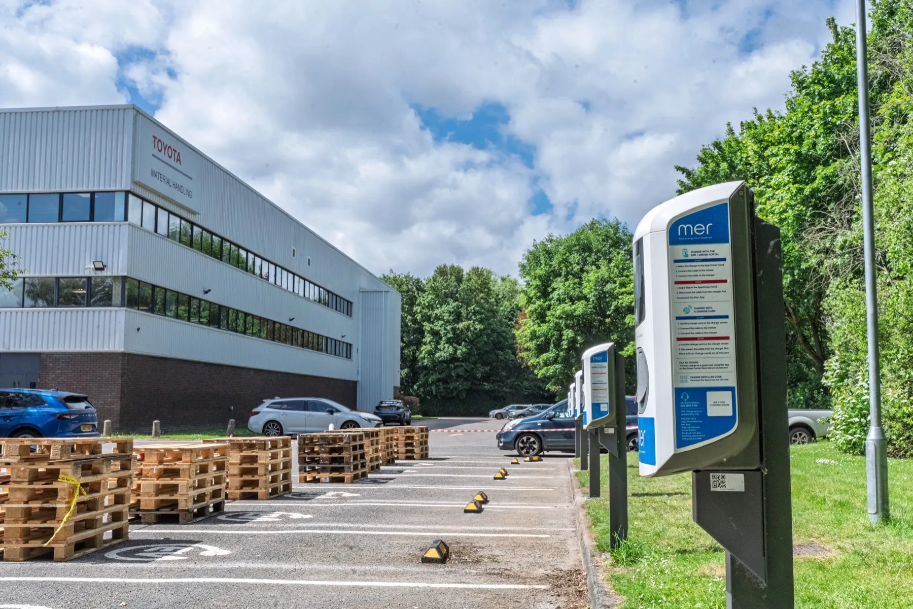 Toyota Material Handling, MER EV charging installation