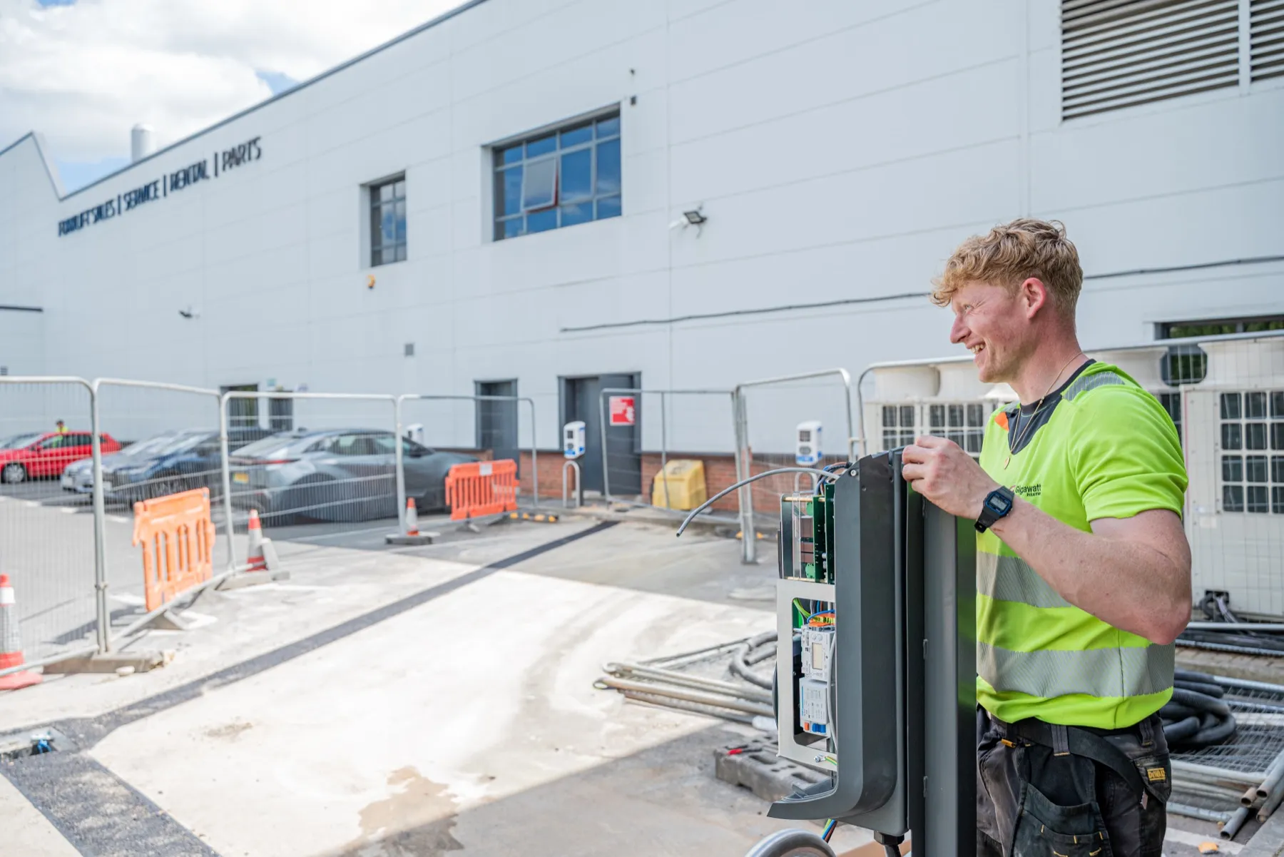 Toyota Material Handling, MER EV charging installation