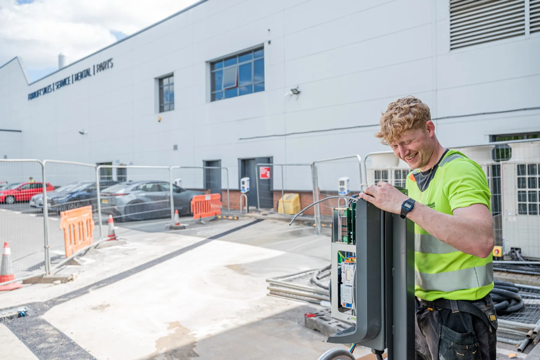 Toyota Material Handling, MER EV charging installation