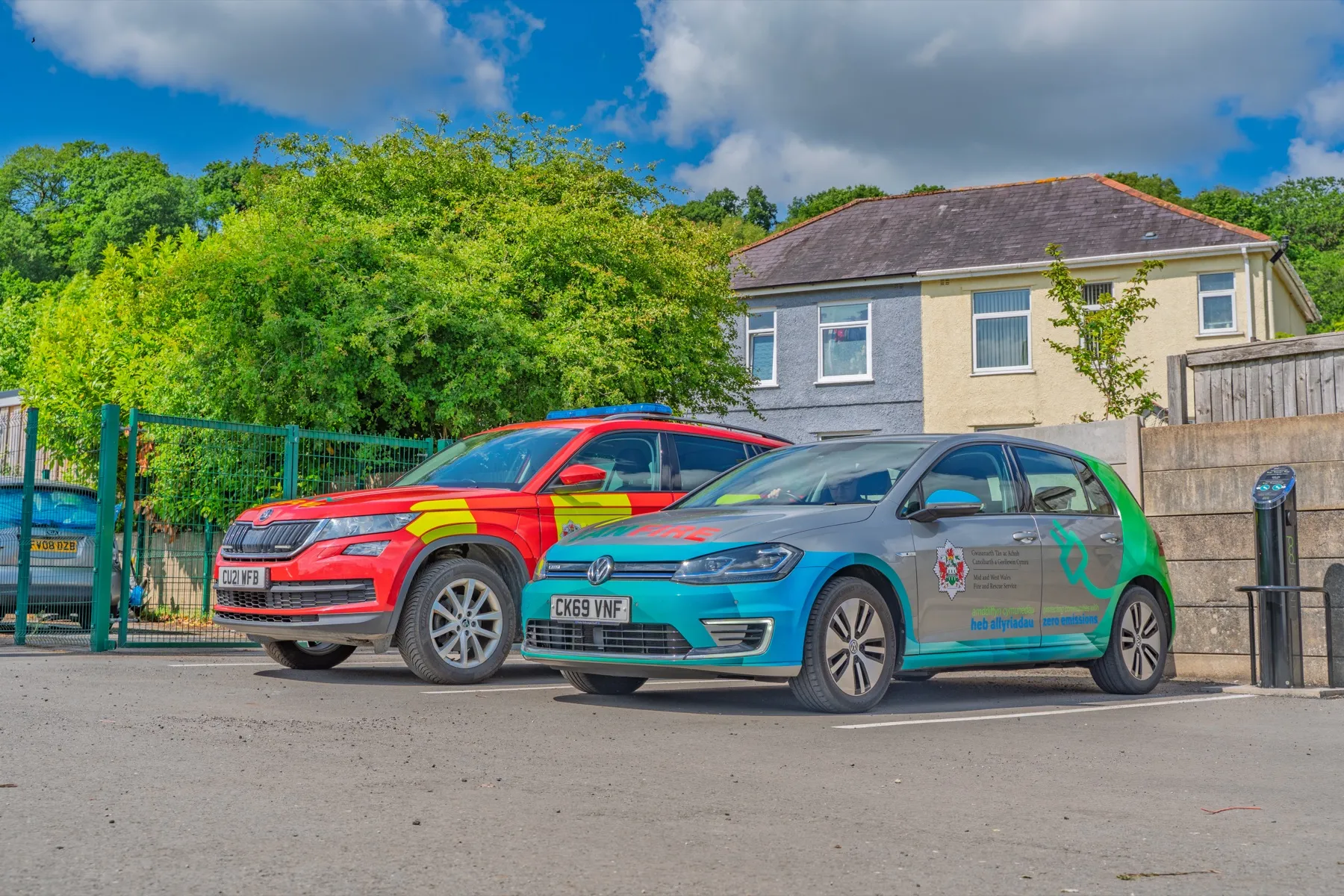 Mid & West Wales Fire and Rescue, EV charging
