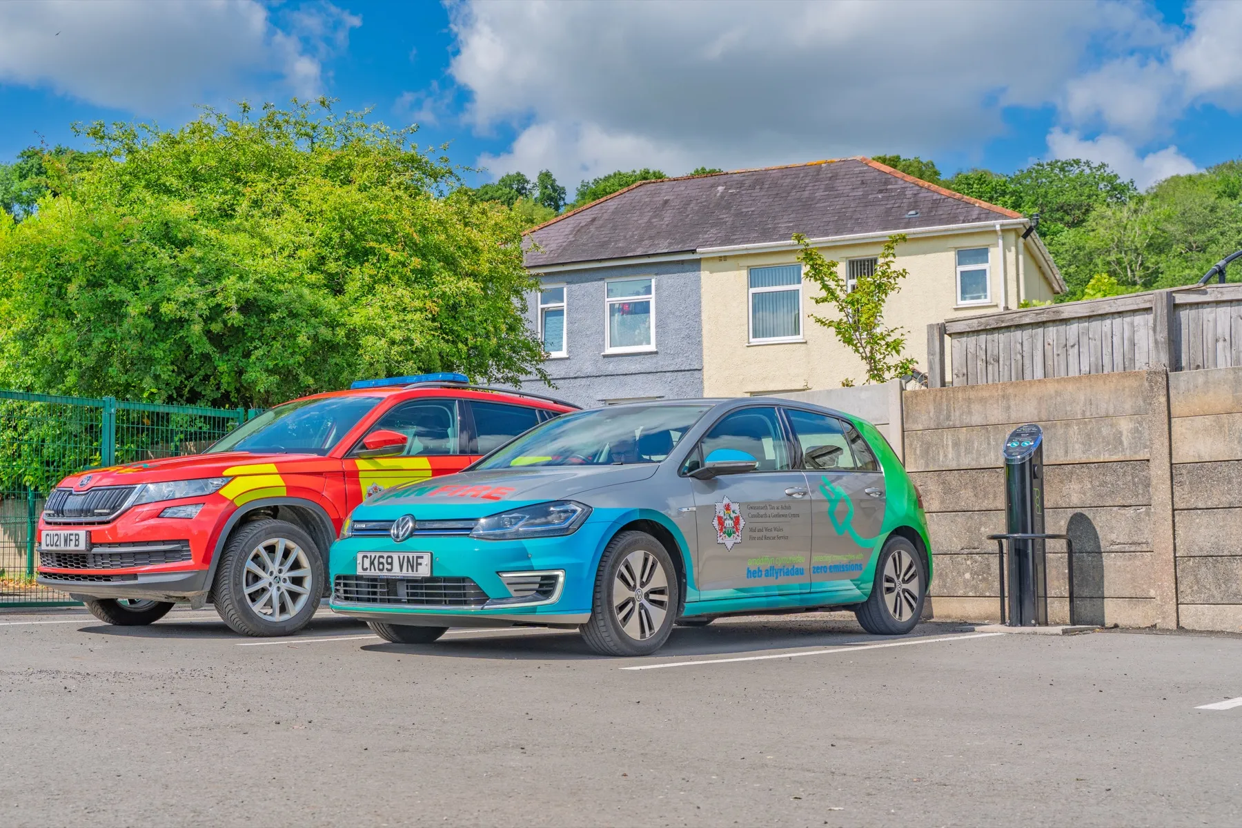 Mid & West Wales Fire and Rescue, EV charging