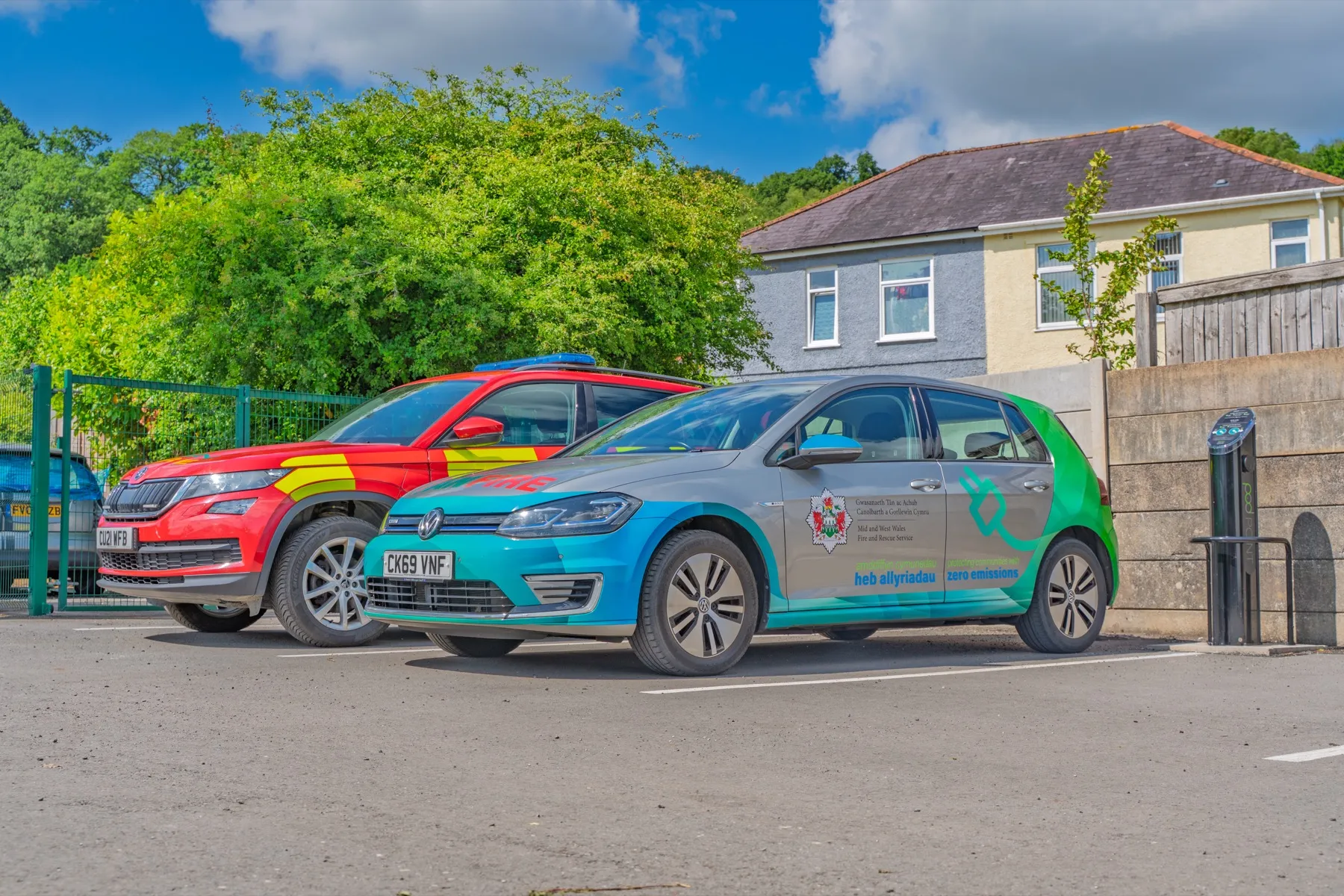 Mid & West Wales Fire and Rescue, EV charging