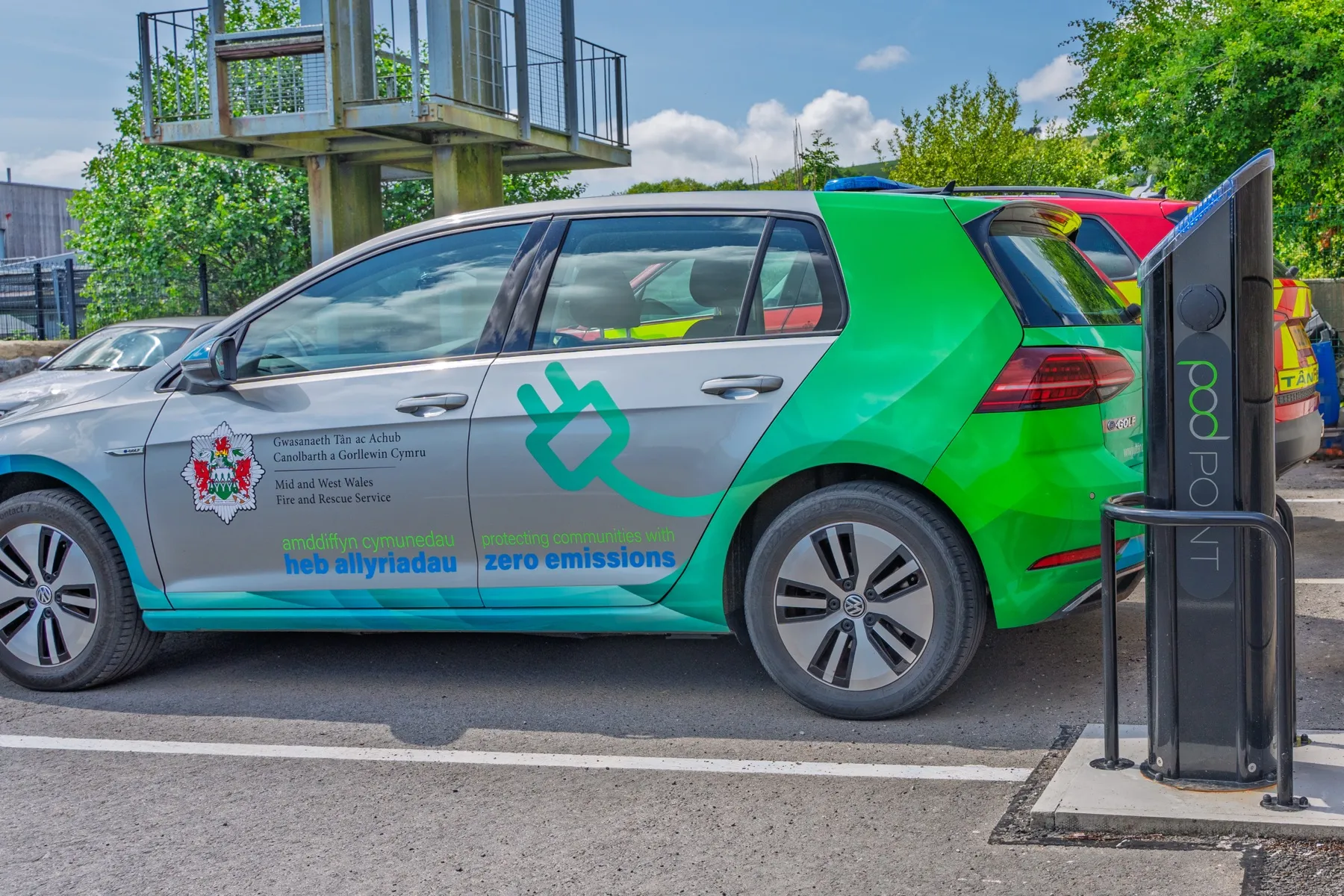 Mid & West Wales Fire and Rescue, EV charging