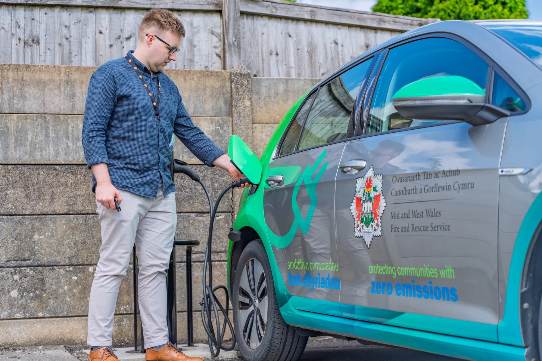 Mid & West Wales Fire and Rescue, EV charging