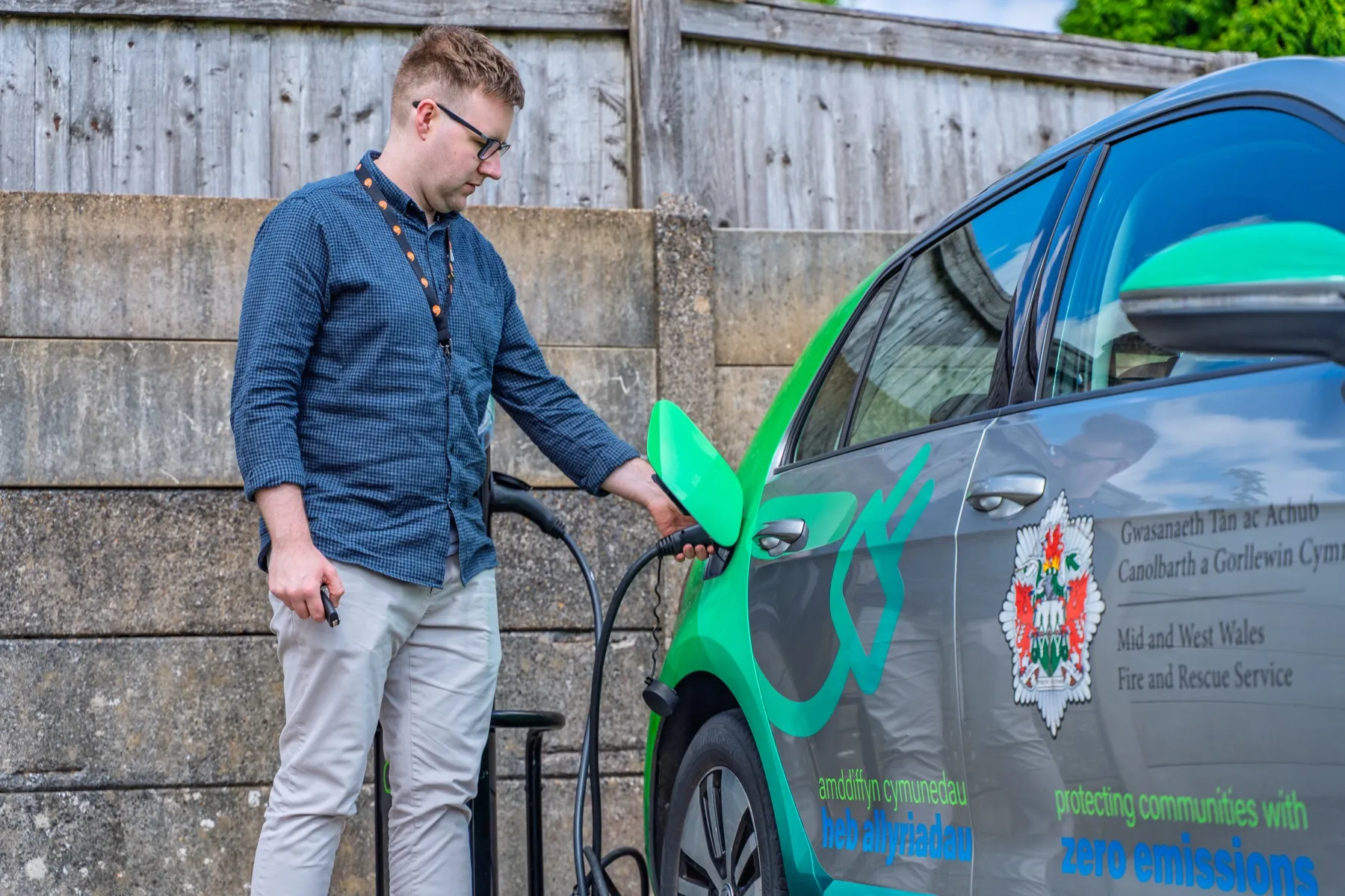 Mid & West Wales Fire and Rescue, EV charging