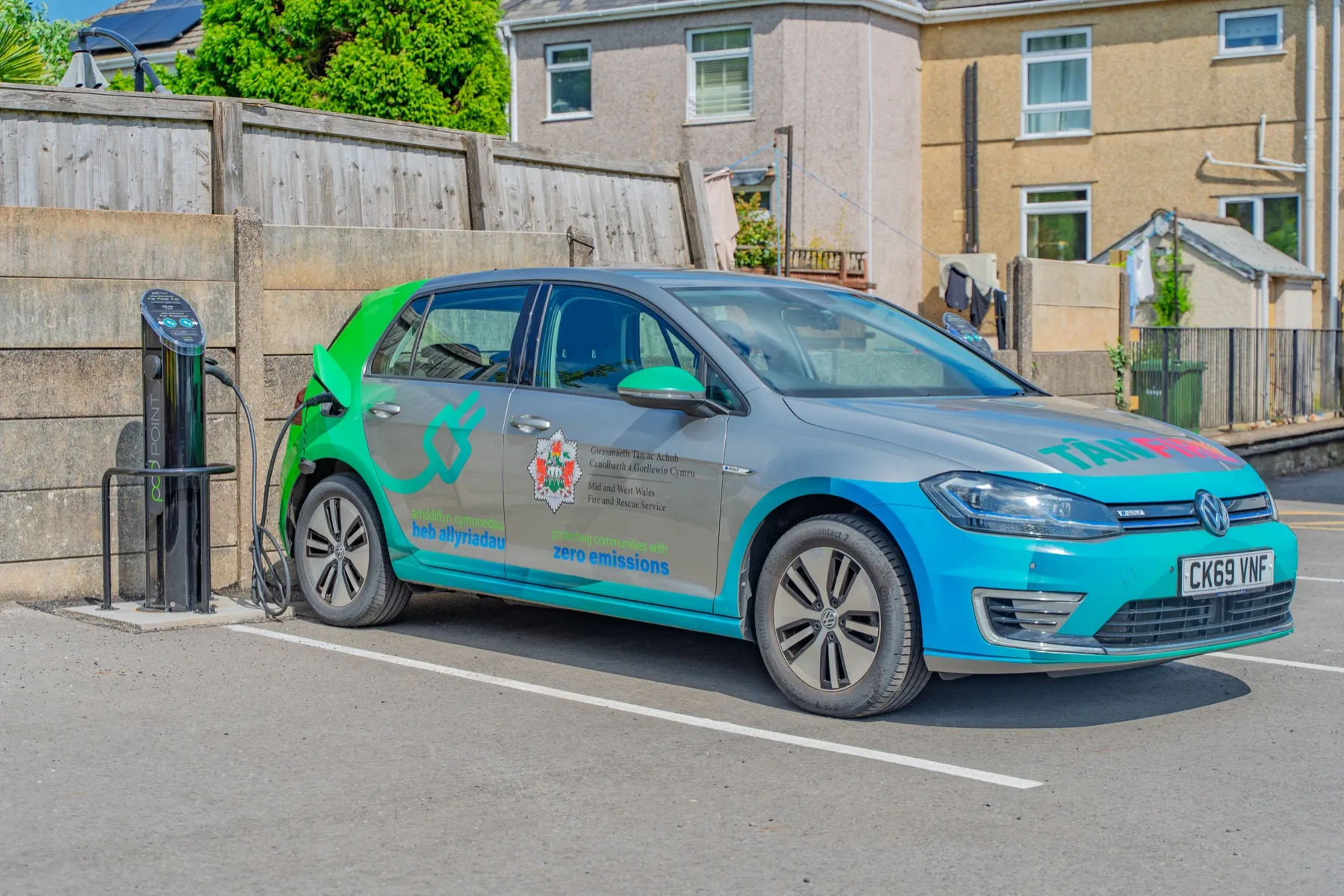 Mid & West Wales Fire and Rescue, EV charging
