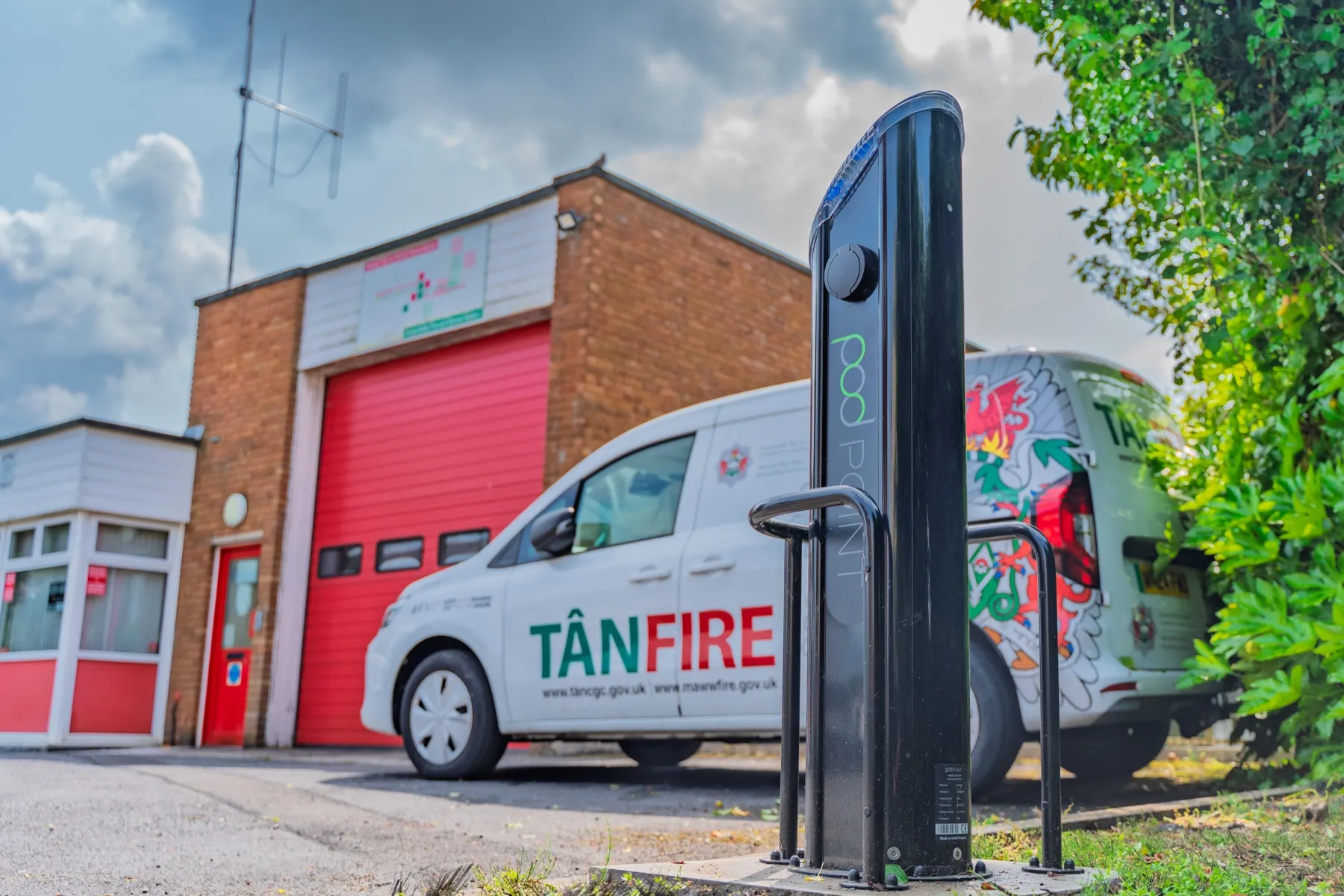 Mid & West Wales Fire and Rescue, EV charging
