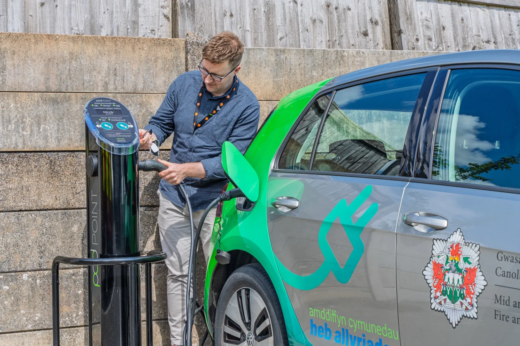 Mid & West Wales Fire and Rescue, EV charging