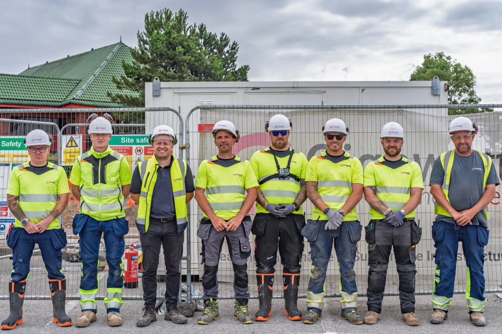 The Gigawatt site crew on a cable pull