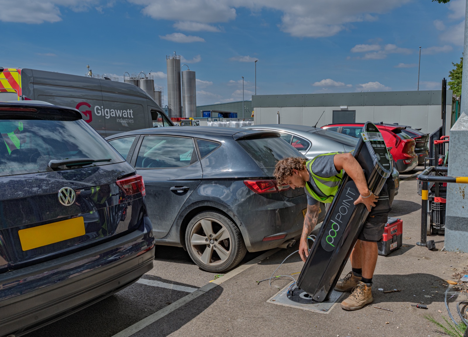 Gigawatt team on site during the Polypipe Horncastle install
