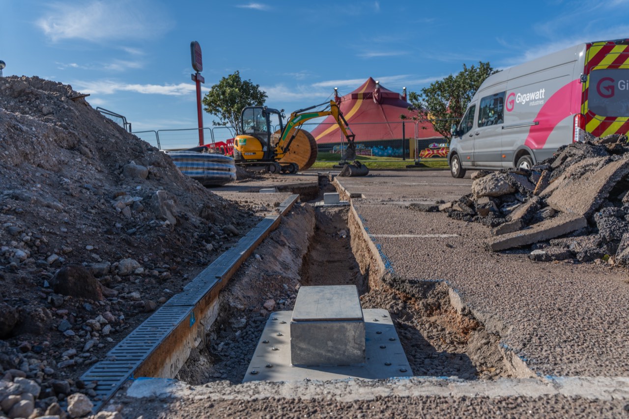 Groundworks and cable installation at Queens Link, Aberdeen